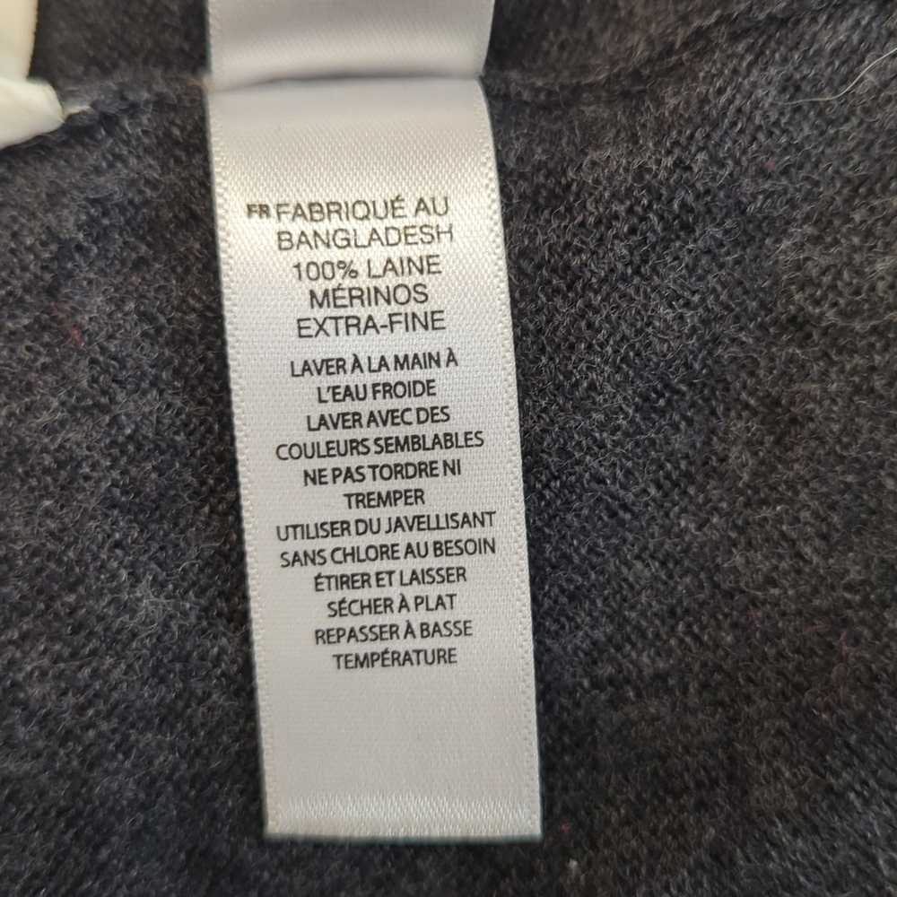 Soft Grey Marino Wool Turtle Neck Sweater - Picture 8 of 8